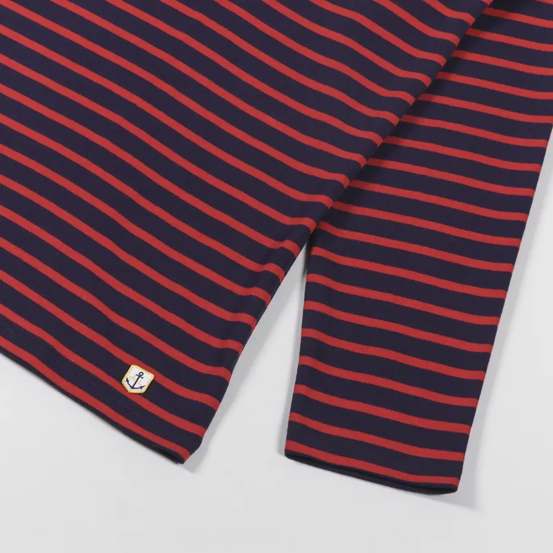 Armor Lux Mariniere ML Heritage T Shirt Navire Rosso-4