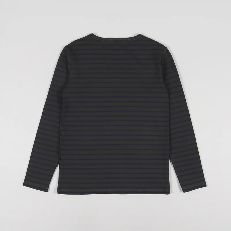Armor Lux Mariniere Heritage Long Sleeve T Shirt Sherwood Navire-1