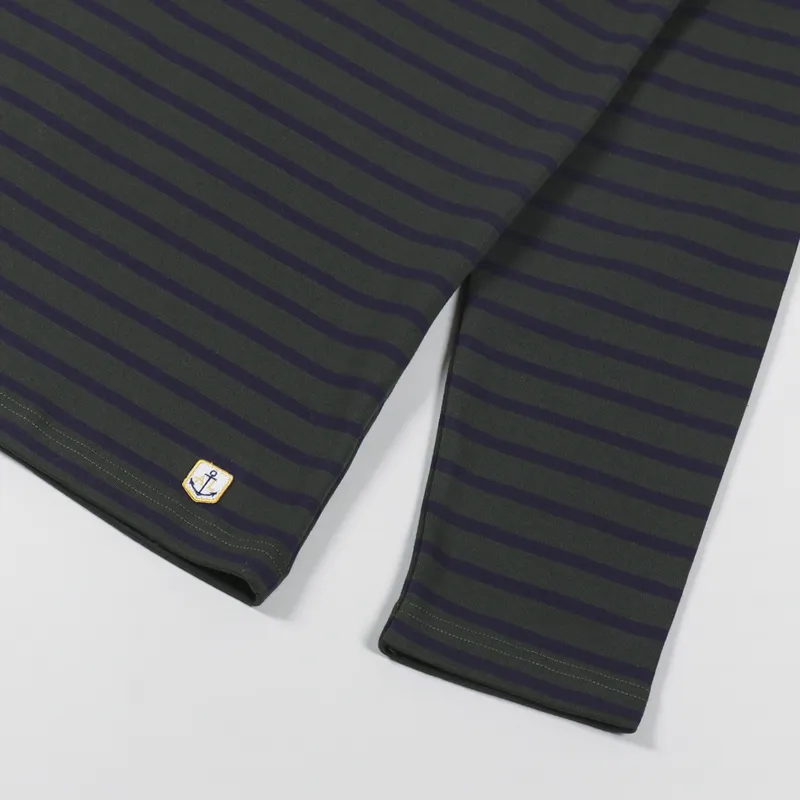 Armor Lux Mariniere Heritage Long Sleeve T Shirt Sherwood Navire-5