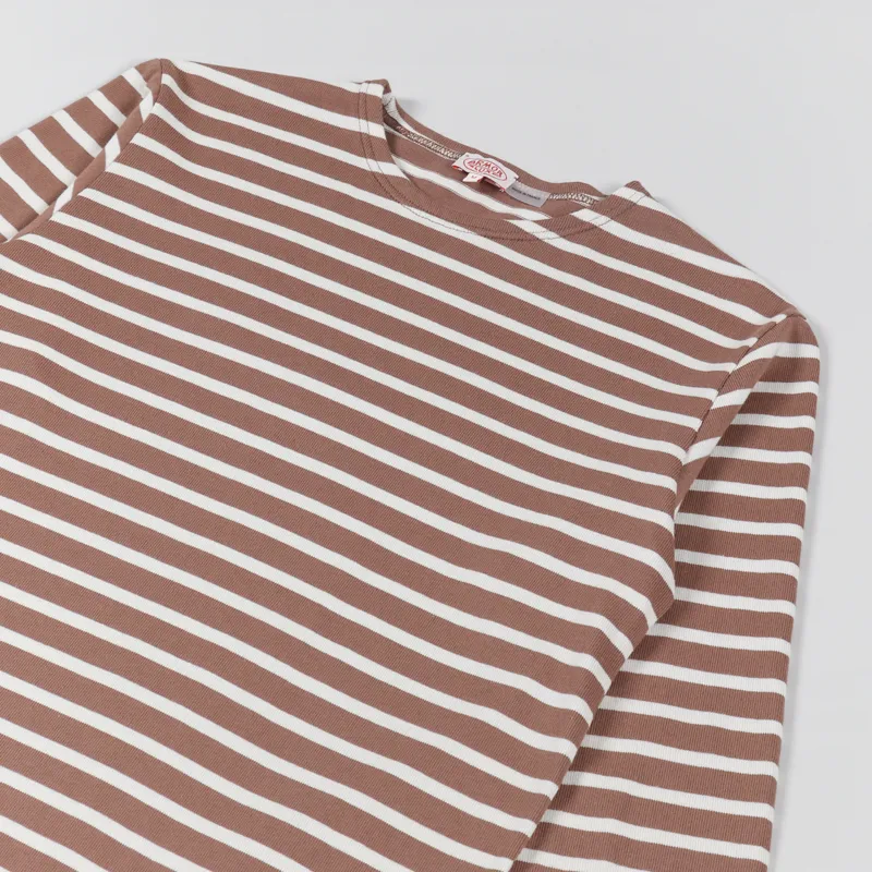 Armor Lux Mariniere ML Heritage T Shirt Praline Nature-2