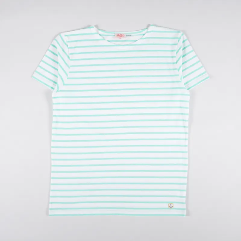 Armor Lux Mariniere Heritage T Shirt Milk Mint Green
