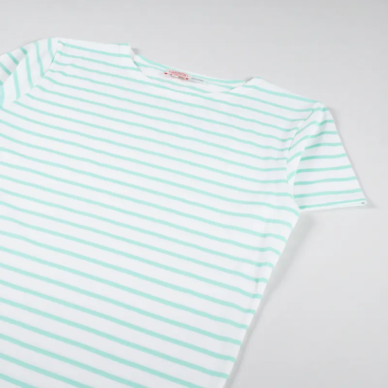 Armor Lux Mariniere Heritage T Shirt Milk Mint Green-2