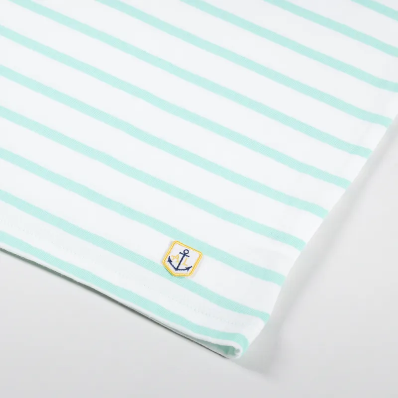 Armor Lux Mariniere Heritage T Shirt Milk Mint Green-1