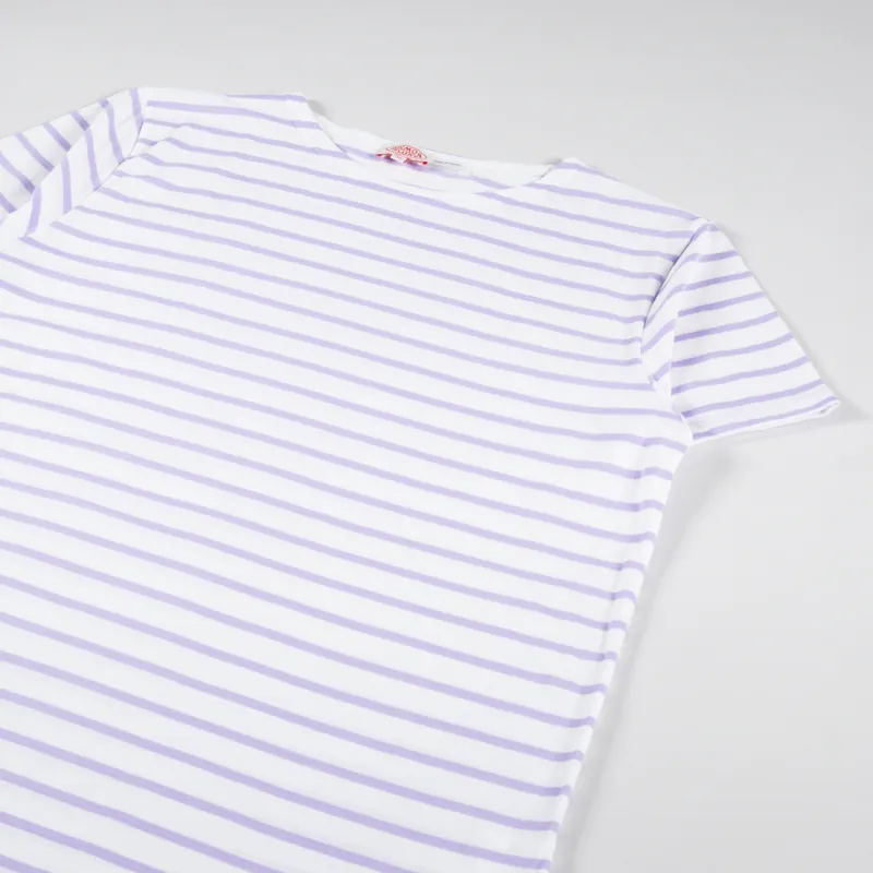 Armor Lux Mariniere Heritage T Shirt Milk Pastel Lilac-2