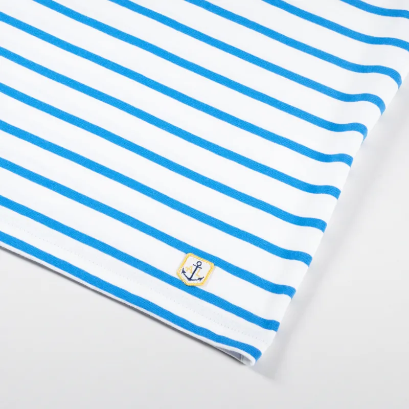 Armor Lux Mariniere Heritage T Shirt Milk Royal Blue-1