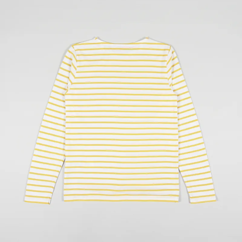 Armor Lux Mariniere Plozevet Long Sleeve T Shirt White Golden Yellow-1