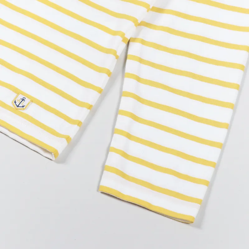 Armor Lux Mariniere Plozevet Long Sleeve T Shirt White Golden Yellow-4