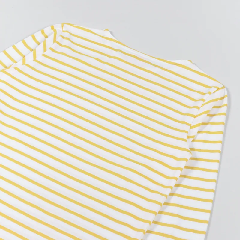 Armor Lux Mariniere Plozevet Long Sleeve T Shirt White Golden Yellow-3
