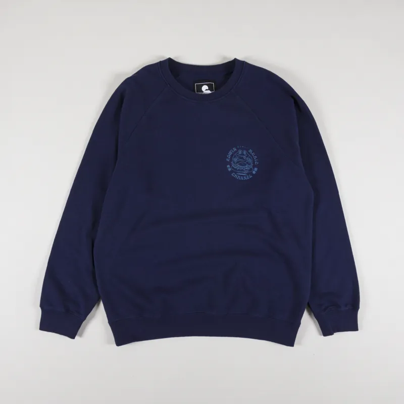 Edwin Music Channel Sweat Maritime Blue-1