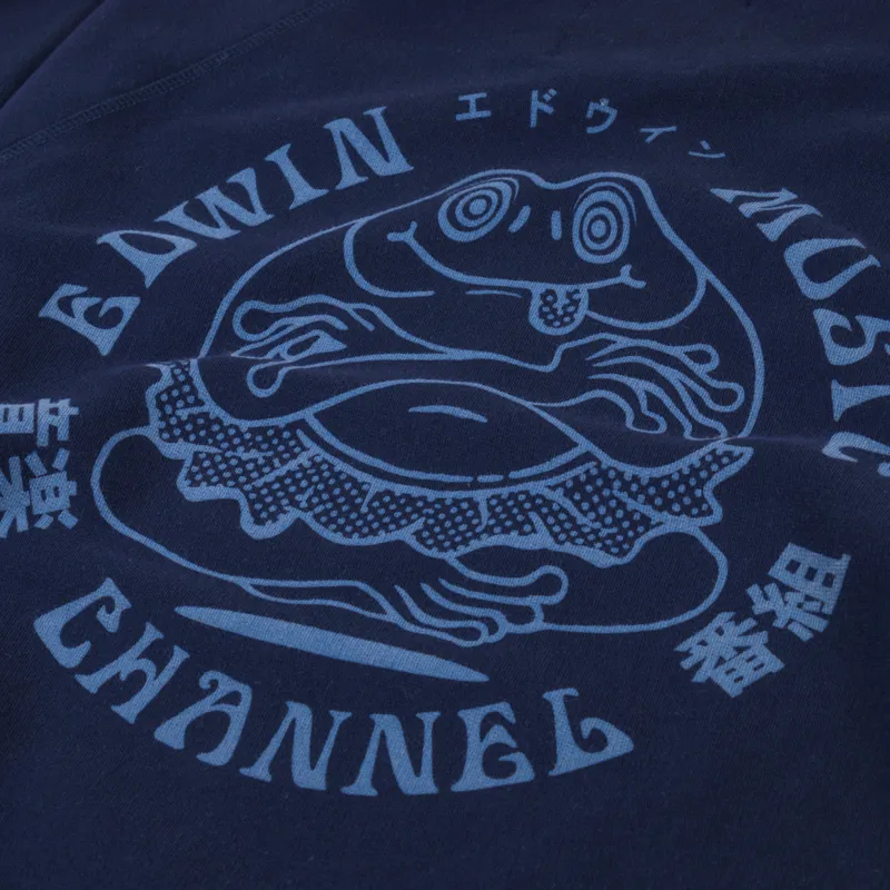 Edwin Music Channel Sweat Maritime Blue-2
