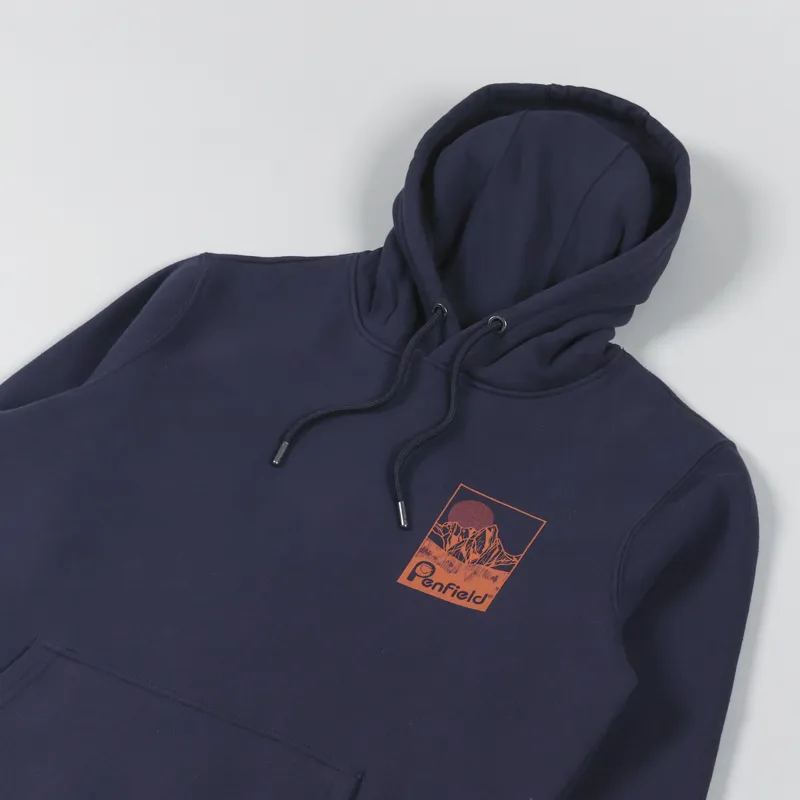 Penfield Mountain Back Graphic Hoodie Navy Blazer-3