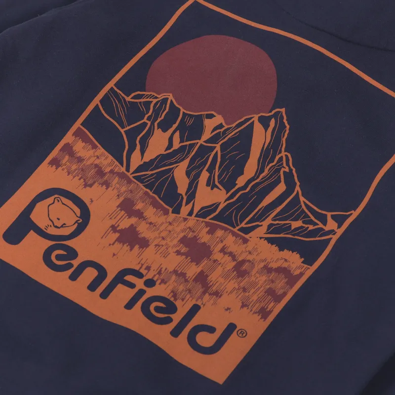 Penfield Mountain Back Graphic Hoodie Navy Blazer-5
