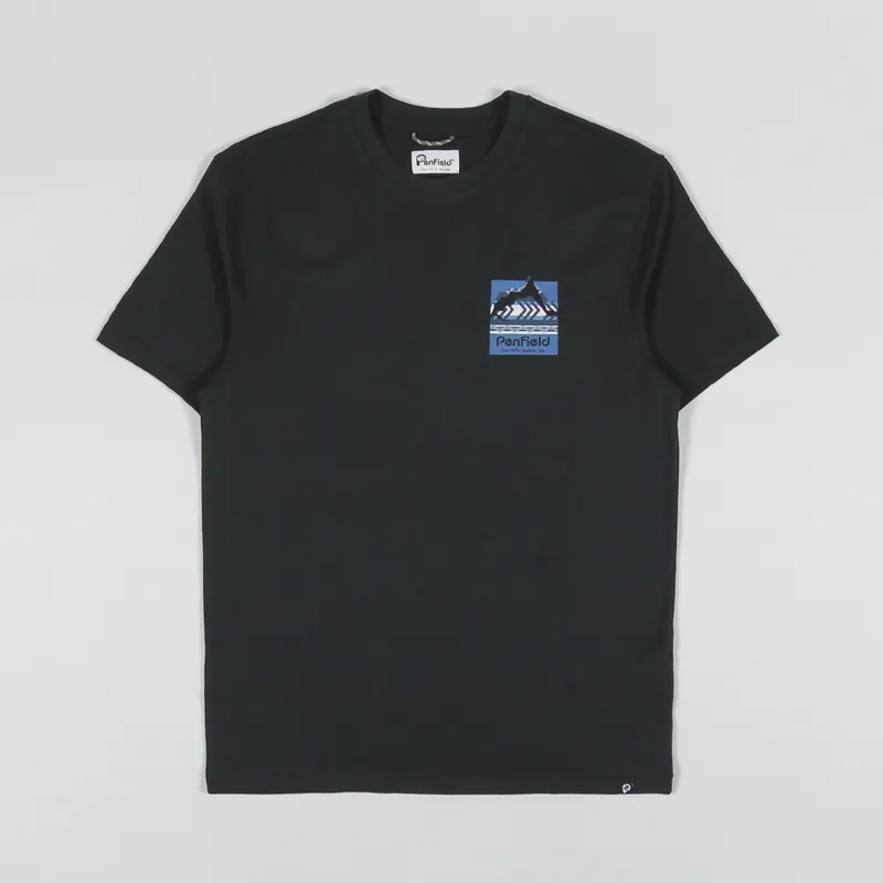 Penfield Mountain Filled Back Graphic T Shirt Black-1