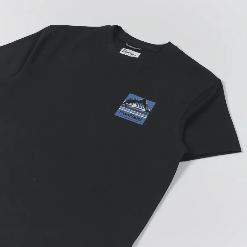 Penfield Mountain Filled Back Graphic T Shirt Black-3