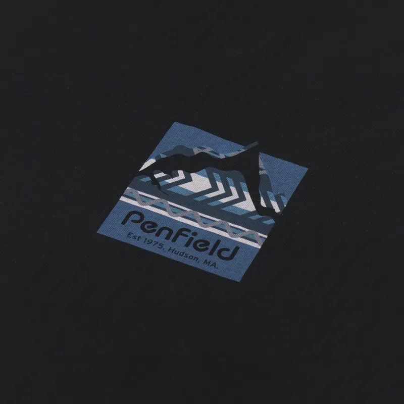 Penfield Mountain Filled Back Graphic T Shirt Black-5