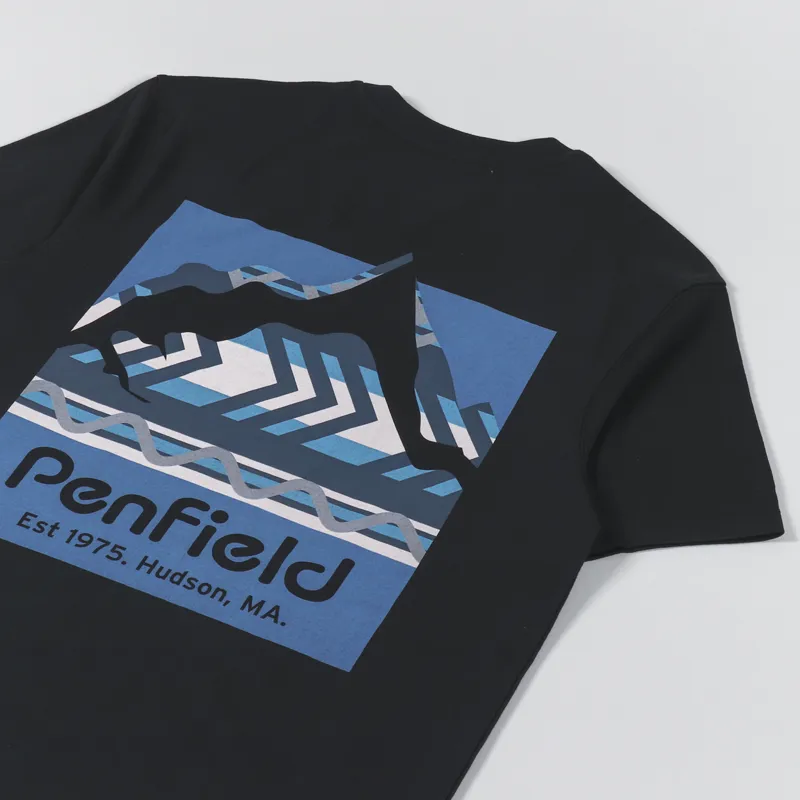 Penfield Mountain Filled Back Graphic T Shirt Black-2
