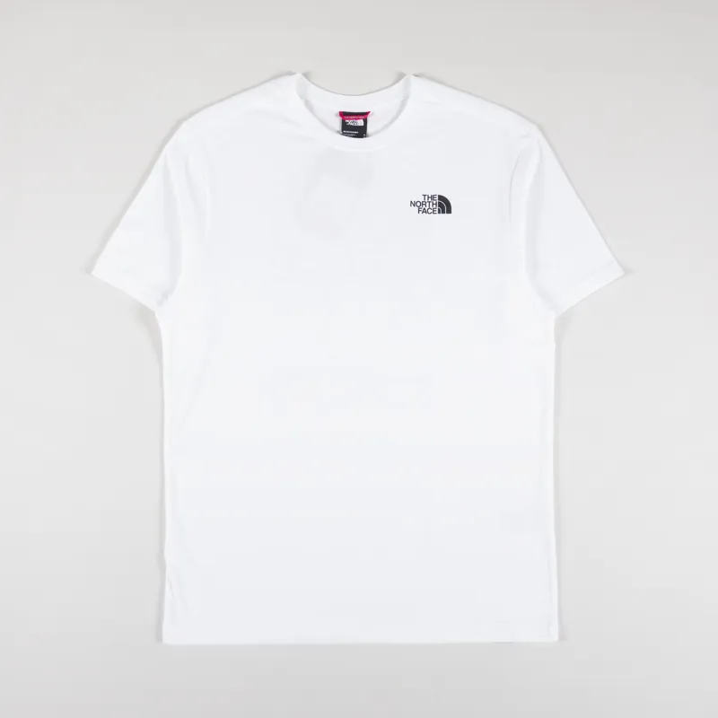 The North Face Mens SS Mountain Outline T Shirt White Black