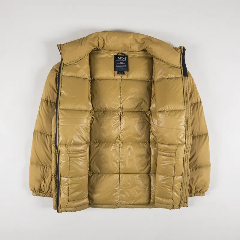 Taion Mountain Packable Volume Down Jacket Beige-1