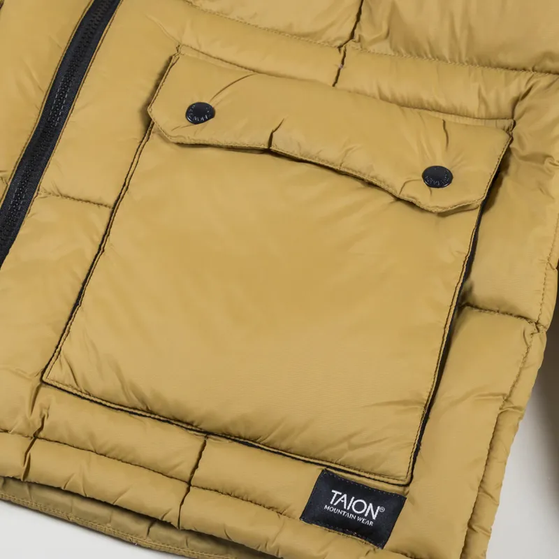 Taion Mountain Packable Volume Down Jacket Beige-8