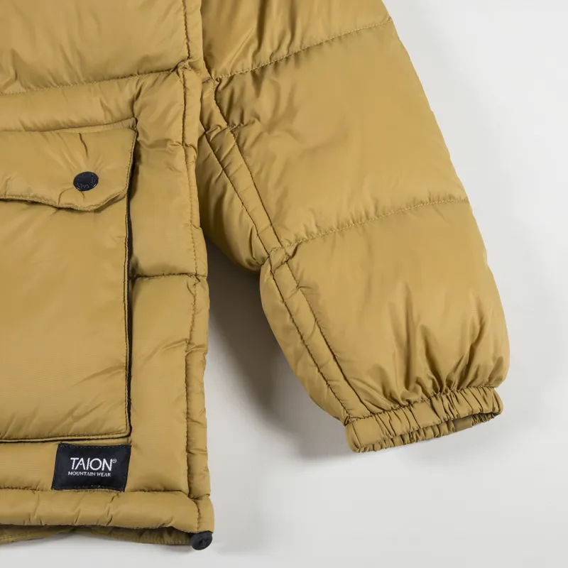 Taion Mountain Packable Volume Down Jacket Beige-7