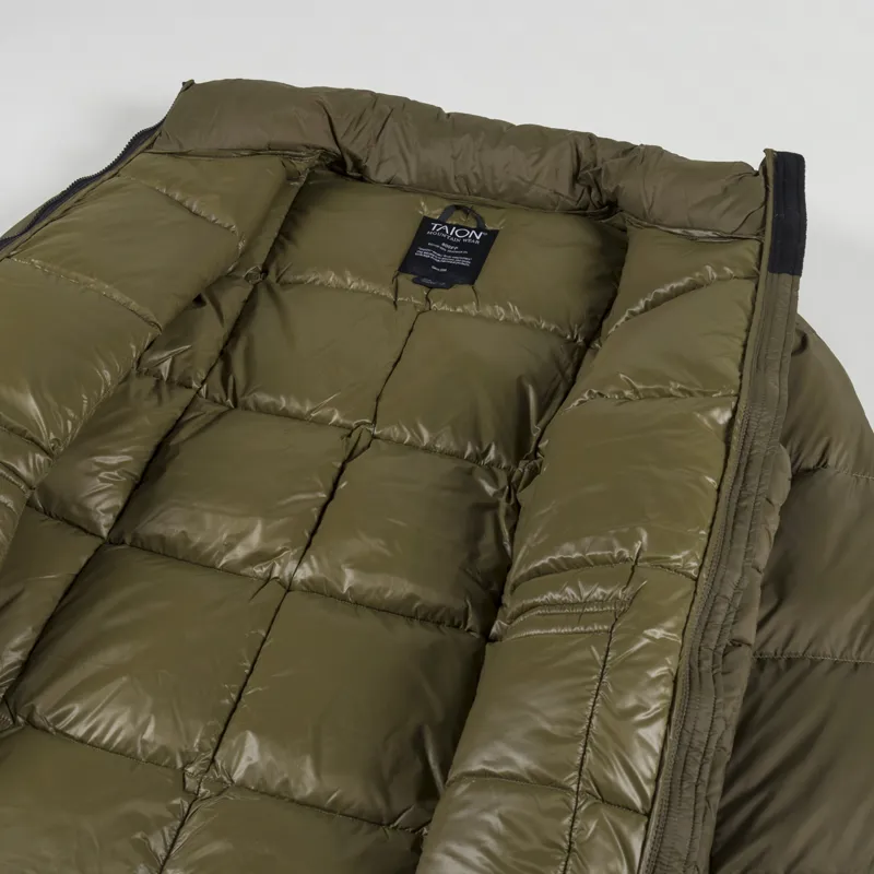 Taion Mountain Packable Volume Down Jacket Olive-4