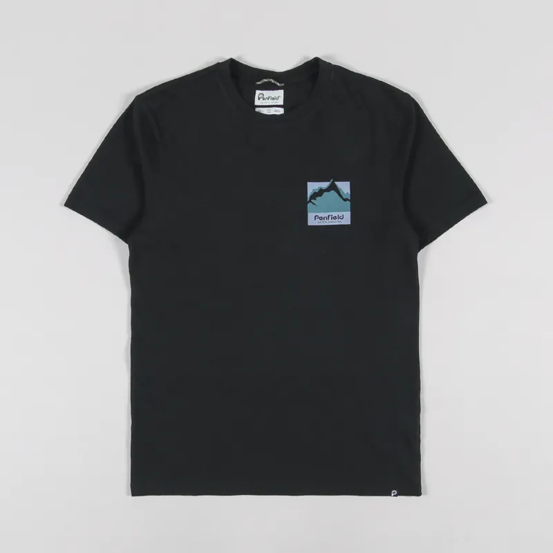Penfield Mountain Scene Back Graphic T Shirt Black-1