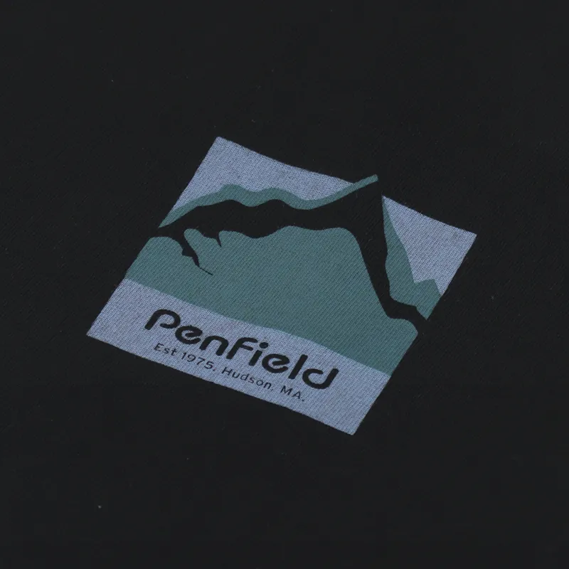 Penfield Mountain Scene Back Graphic T Shirt Black-5