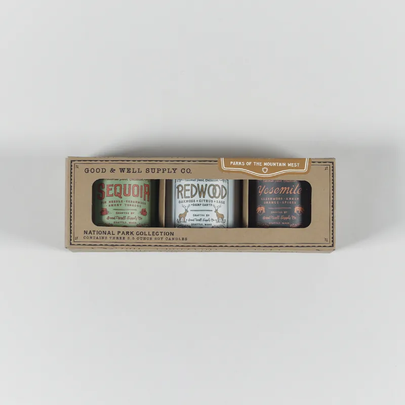 Good And Well Supply Co. Mountain West Candle Giftset 3 Pack
