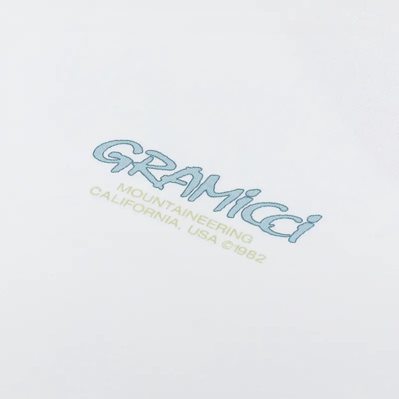 Gramicci Mountaineering T Shirt White Blue-4