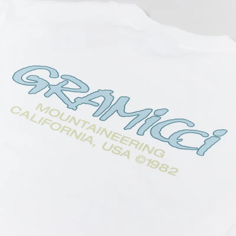Gramicci Mountaineering T Shirt White Blue-5