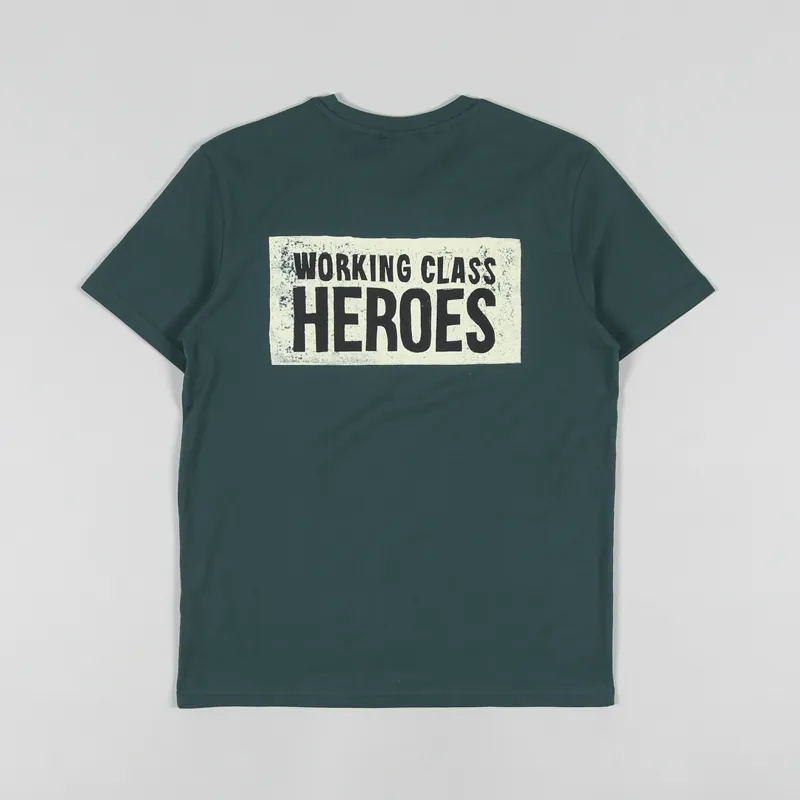Working Class Heroes Mushroom Box logo Regular Fit T Shirt Glazed Green