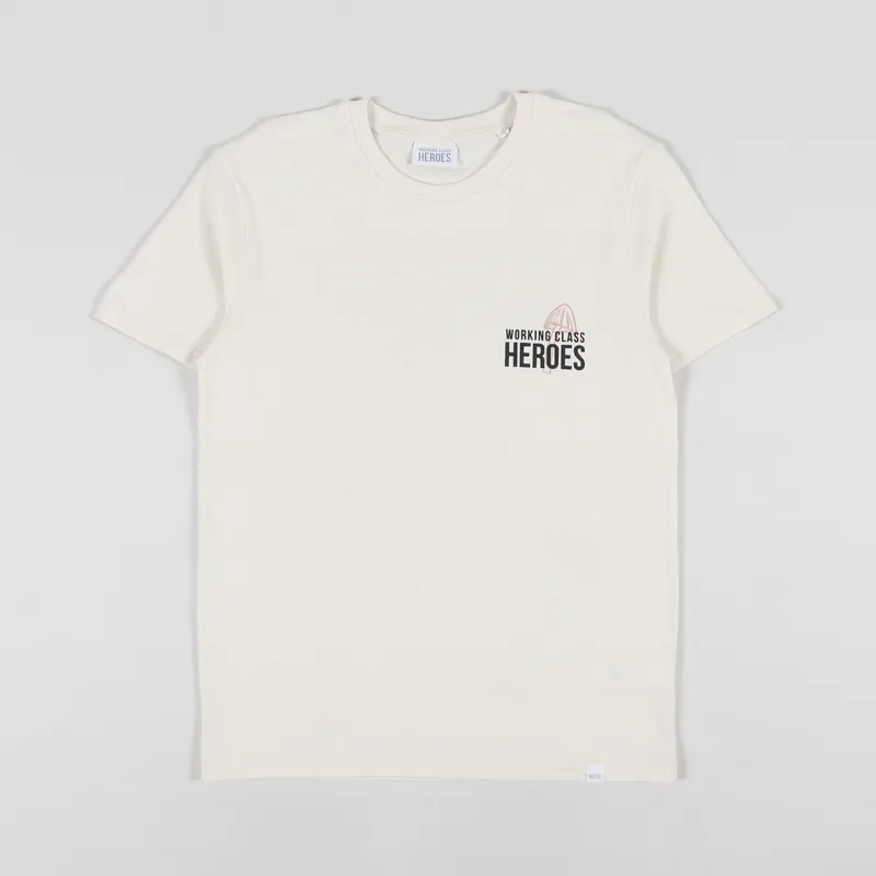 Working Class Heroes Mushroom Box logo Regular Fit T Shirt Natural-1