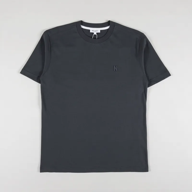 Norse Projects Johannes N Logo T Shirt Battleship Grey