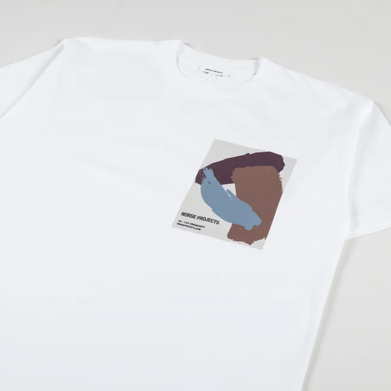 Norse Projects Simon Loose Organic Brush Stoke T Shirt White-1