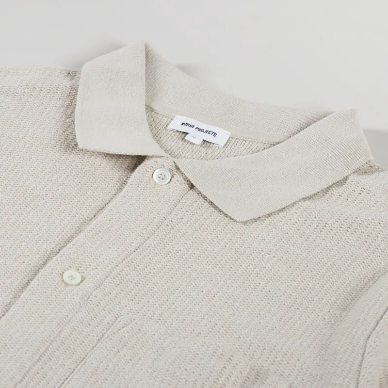 Norse Projects Gustav Crochet Jersey Shirt Oatmeal-2