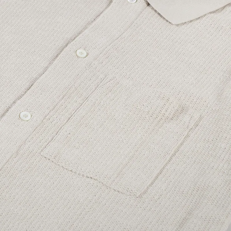 Norse Projects Gustav Crochet Jersey Shirt Oatmeal-3