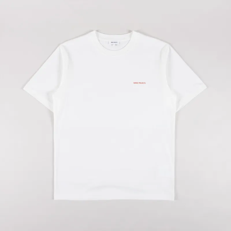 Norse Projects Johannes Organic Norse Logo Print T Shirt White