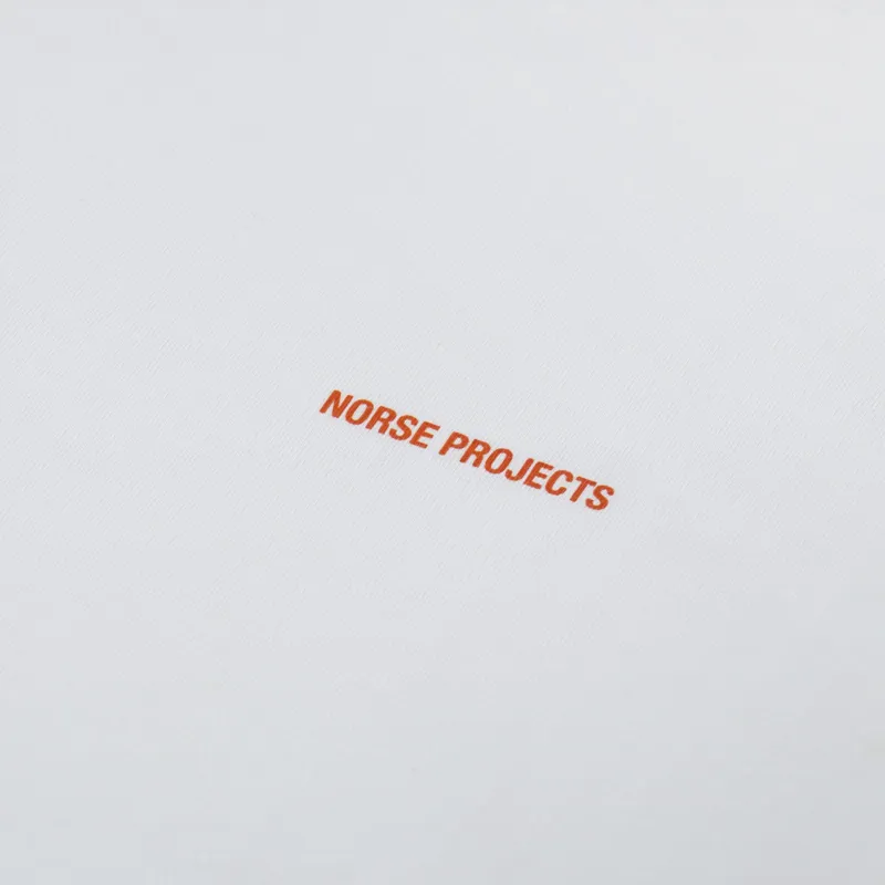 Norse Projects Johannes Organic Norse Logo Print T Shirt White-2