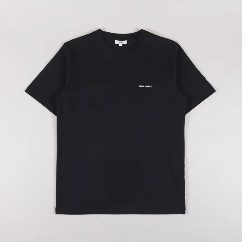 Norse Projects Johannes Organic Norse Logo Print T Shirt Black