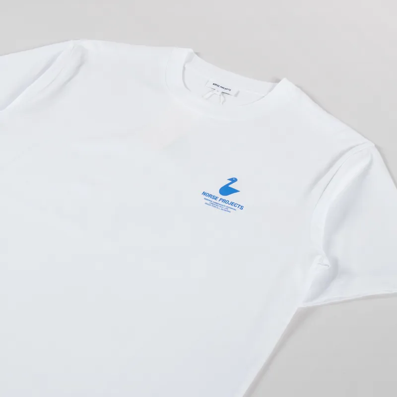 Norse Projects Johannes Organic The Lakes Print T Shirt White-1