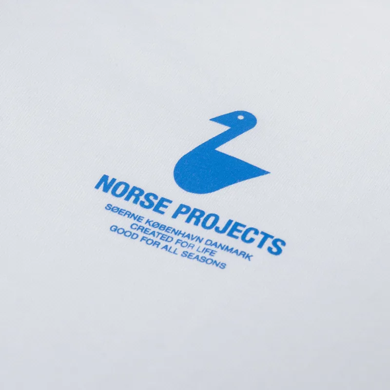 Norse Projects Johannes Organic The Lakes Print T Shirt White-2