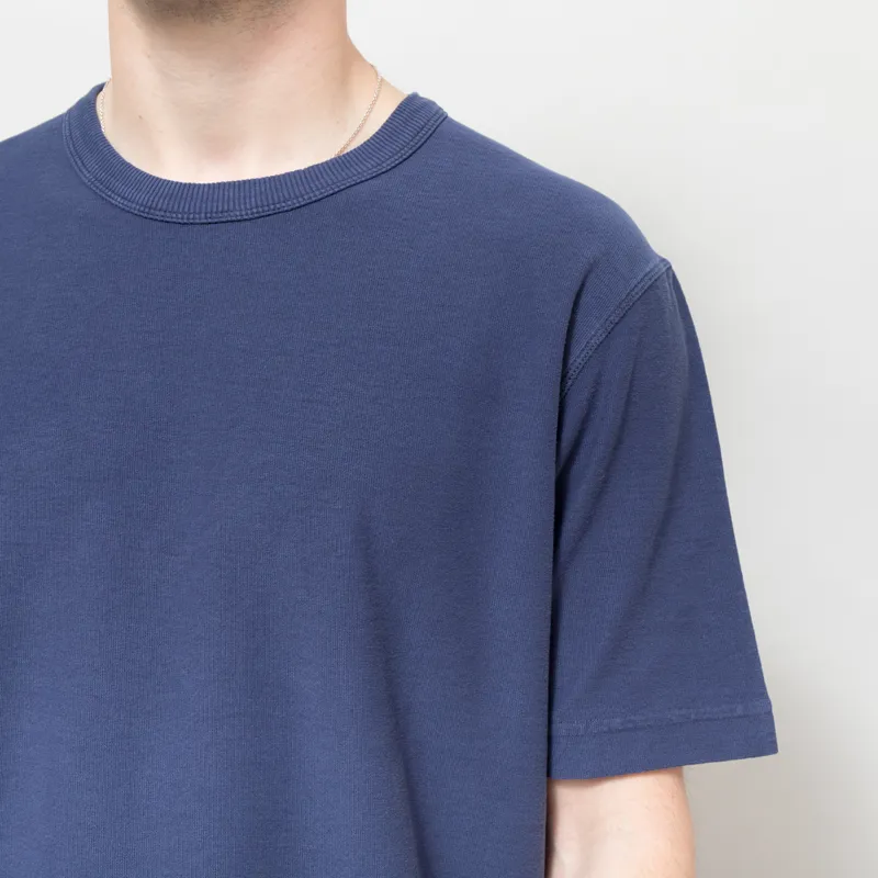 Norse Projects Elmelunde Organic Dry Cotton GMD T Shirt Workwear Blue-2