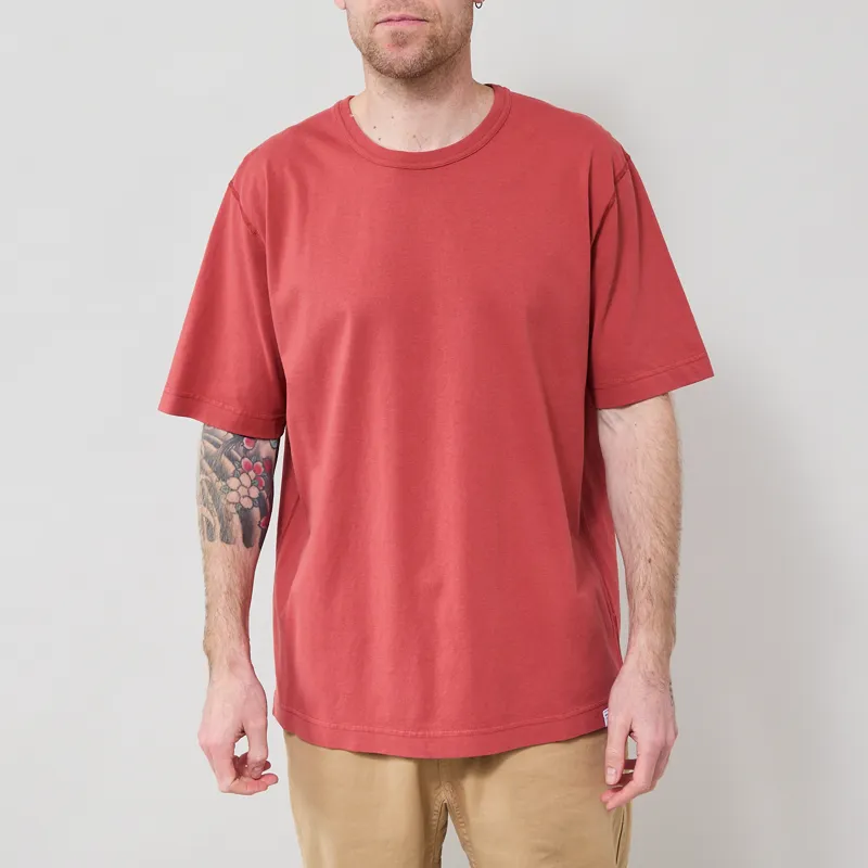 Norse Projects Elmelunde Soft Compact Cotton T Shirt Cowhide-1