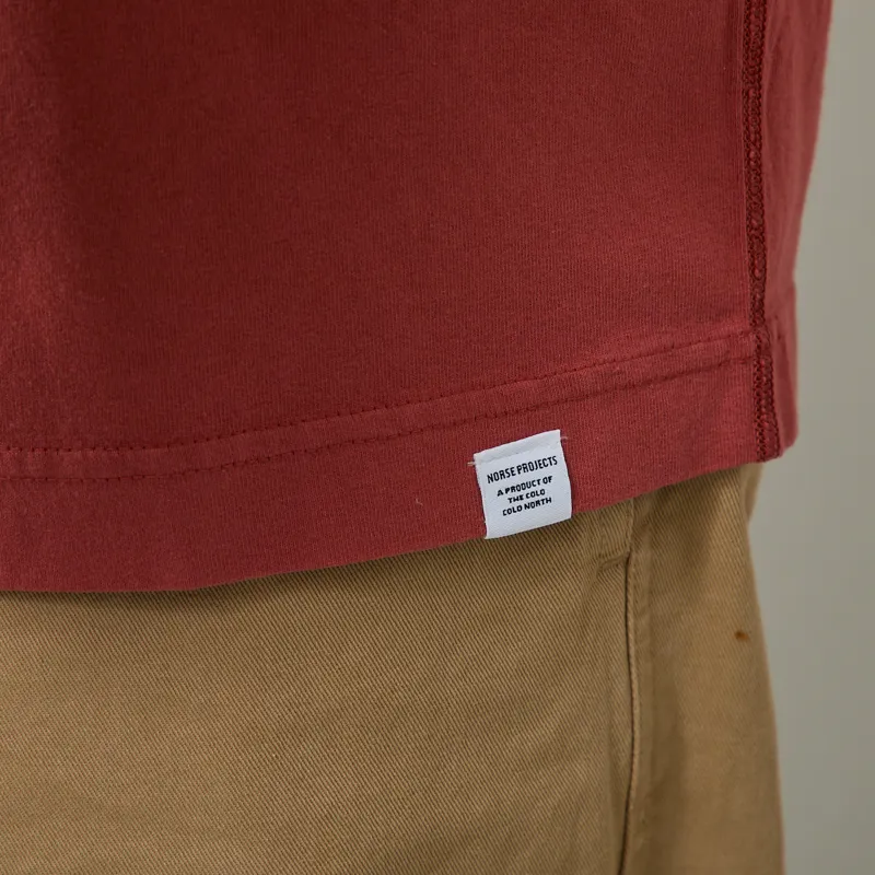 Norse Projects Elmelunde Soft Compact Cotton T Shirt Cowhide-6