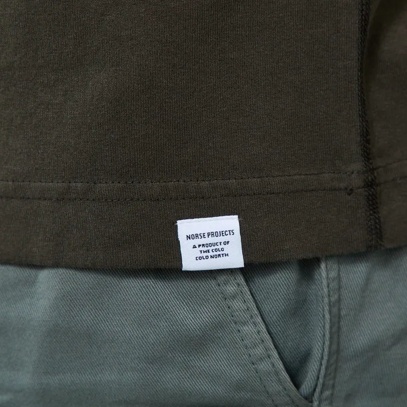 Norse Projects Elmelunde Soft Compact Cotton T Shirt Beech Green-6