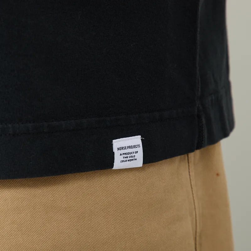 Norse Projects Elmelunde Soft Compact Cotton T Shirt Black-6