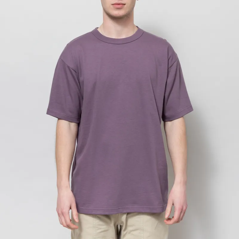 Norse Projects Organic Arch Print T Shirt Vintage Violet-1