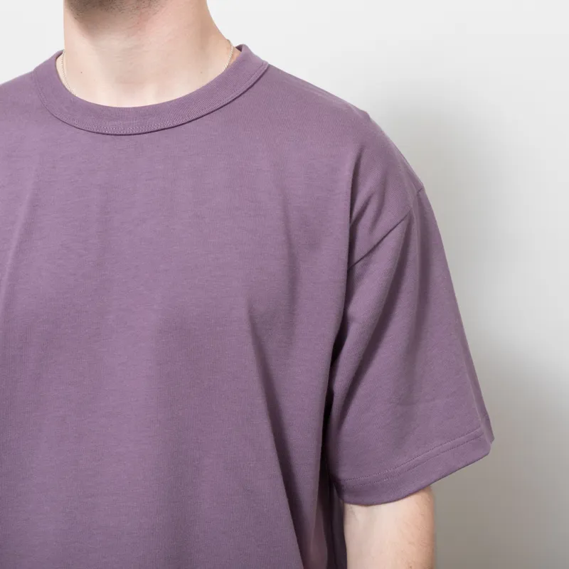Norse Projects Organic Arch Print T Shirt Vintage Violet-3