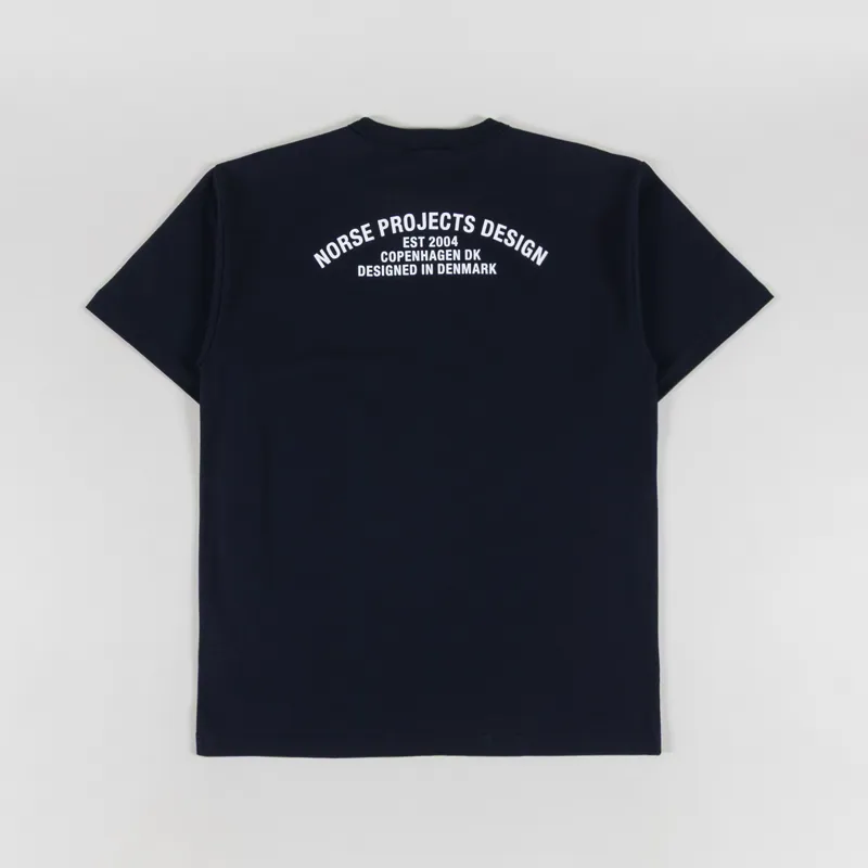 Norse Projects Organic Arch Print T Shirt Dark Navy