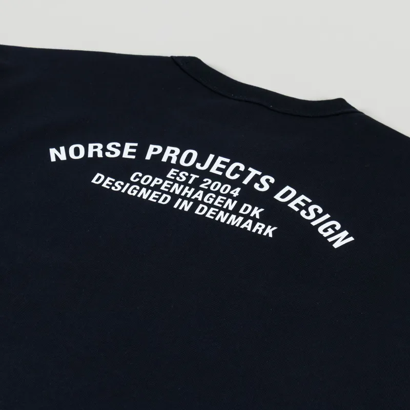 Norse Projects Organic Arch Print T Shirt Dark Navy-4